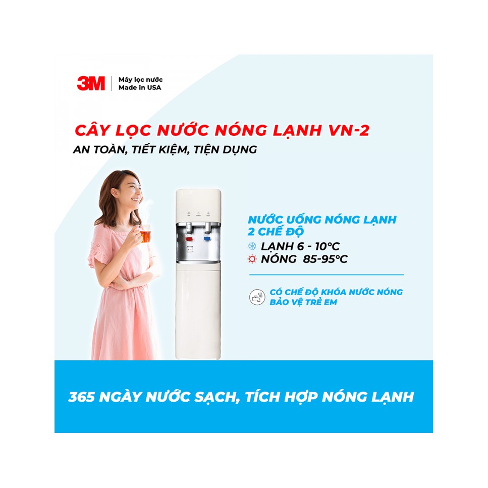 Máy lọc nước nóng lạnh VN2-2V ( Dùng lọc 3M FF100 )