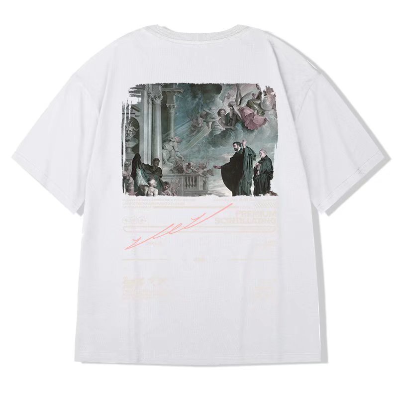 Áo Thun Tay Ngắn Cổ Tròn Dáng Rộng In Chữ Thời Trang Mùa Hè Cho Nam Size M-8XL