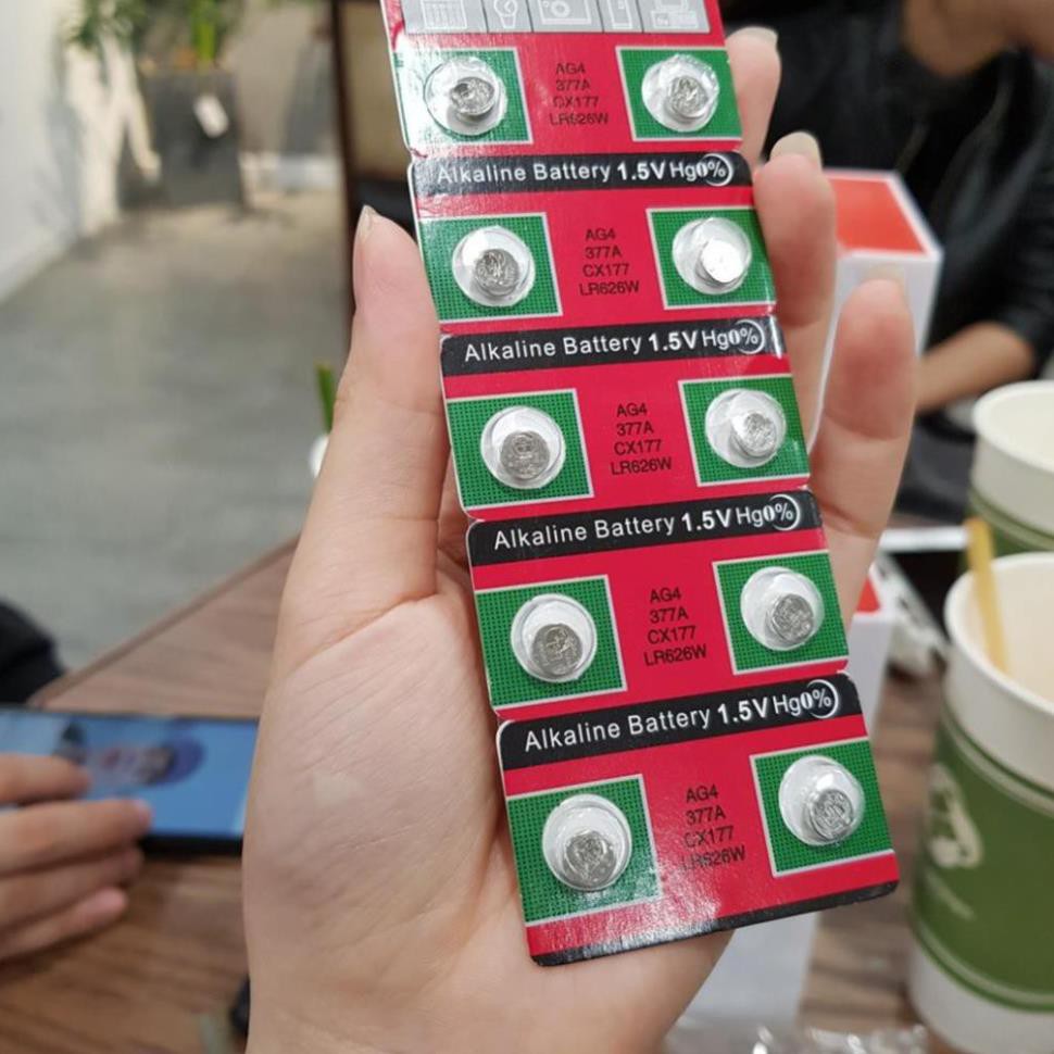 1k1k 1K Pin đồng hồ đeo tay 1K Alkaline Battery loại nhỏ 1.5V AG4 377A CX177 LR626W