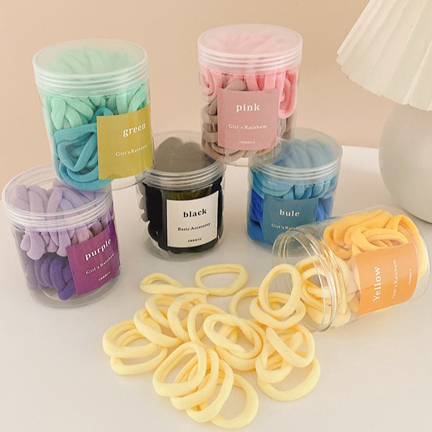 Dây Buộc Tóc Co Giãn Màu Sắc Ngọt Ngào Phong Cách Hàn Quốc