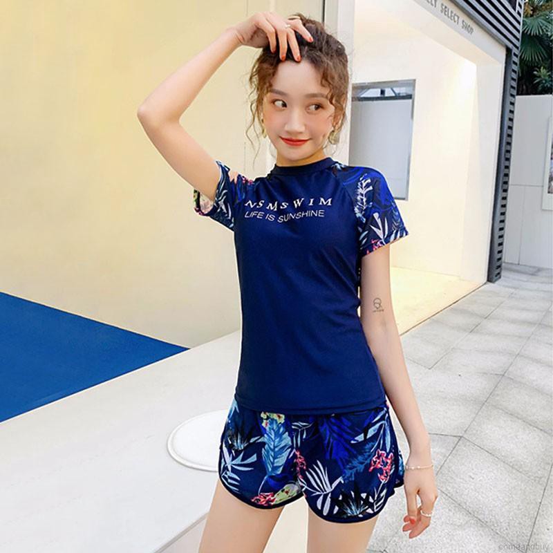 Bộ đồ bơi thể thao tay ngắn dáng ôm phong cách Hàn Quốc thời trang | BigBuy360 - bigbuy360.vn