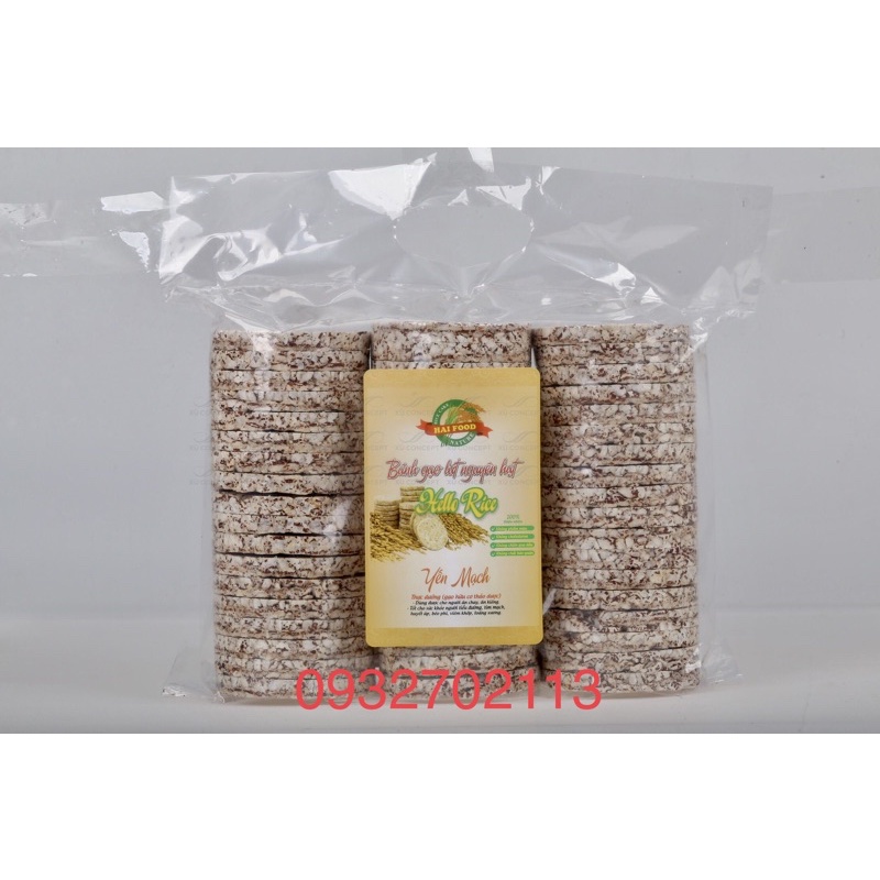 Bánh Gạo Lứt HELLORICE- Vị Yến Mạch - túi 500g - Ăn Kiêng, Giảm Cân ( Sỉ từ 20 bịch )
