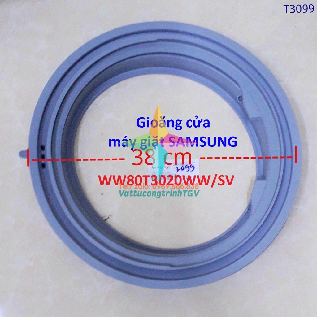 Gioăng ron cao su cánh cửa máy giặt SAMSUNG Model: WW80T3020WW/SV