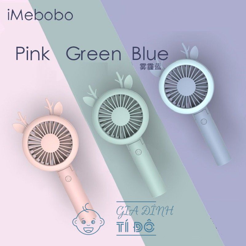 Quạt cầm tay mini IMEBOBO 3 Cấp Độ Gió Có Đèn Led | BigBuy360 - bigbuy360.vn