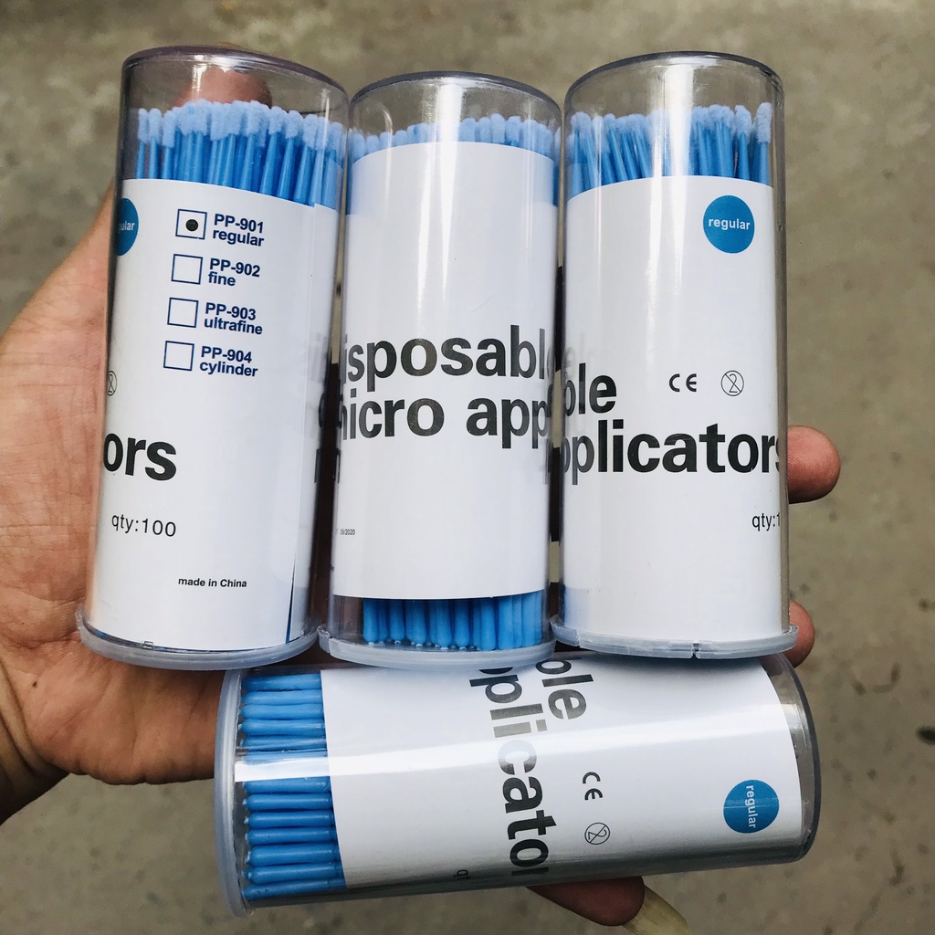 Lọ tăm bông que nhưa, Dùng phun xăm, Thẩm mỹ, Y tế, Nha khoa, lọ 100c,Mã PP901 bông dày và nhiều | Hàng Xịn |