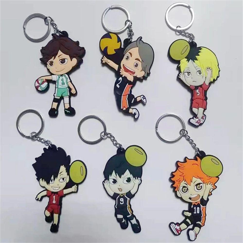LANFY Móc Chìa Khóa In Hình Nhân Vật Anime Haikyuu Dùng Làm Quà Tặng Sinh Nhật / Trang Sức