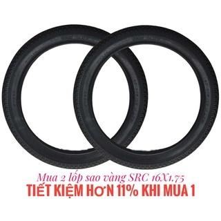 Bộ 2 lốp xe đạp 16in sao vàng src 47-305