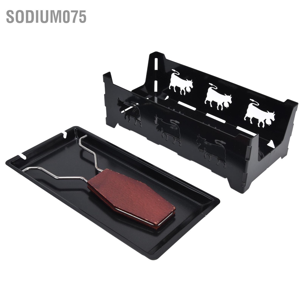 Lò nướng pho mát mini Raclette với tay cầm màu đen hình chữ nhật tiện lợi