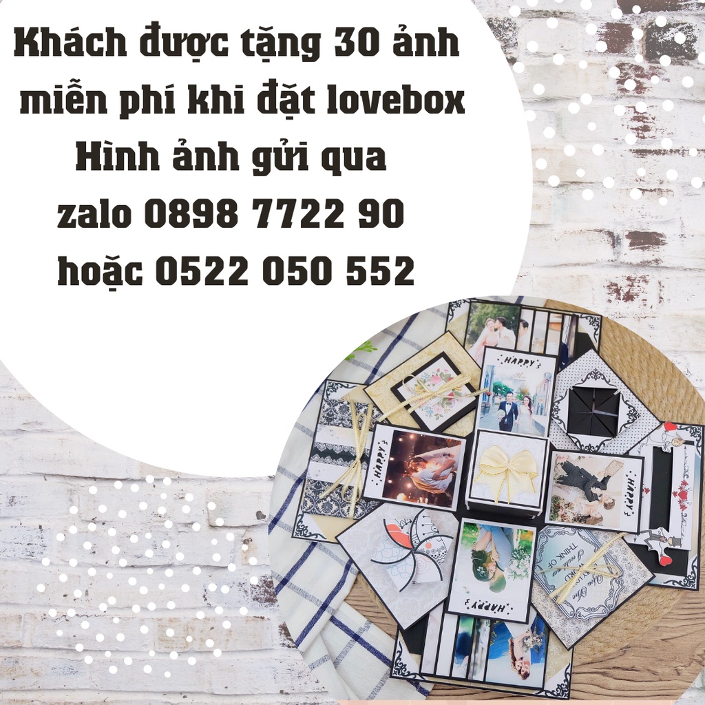 HỘP QUÀ LOVE BOX FREE IN HÌNH