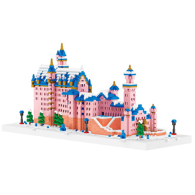 Tương thích với Lego Pink Swan Lake Castle Khối xây dựng hạt nhỏ dành cho người lớn đồ chơi giáo dục có độ khó cao được