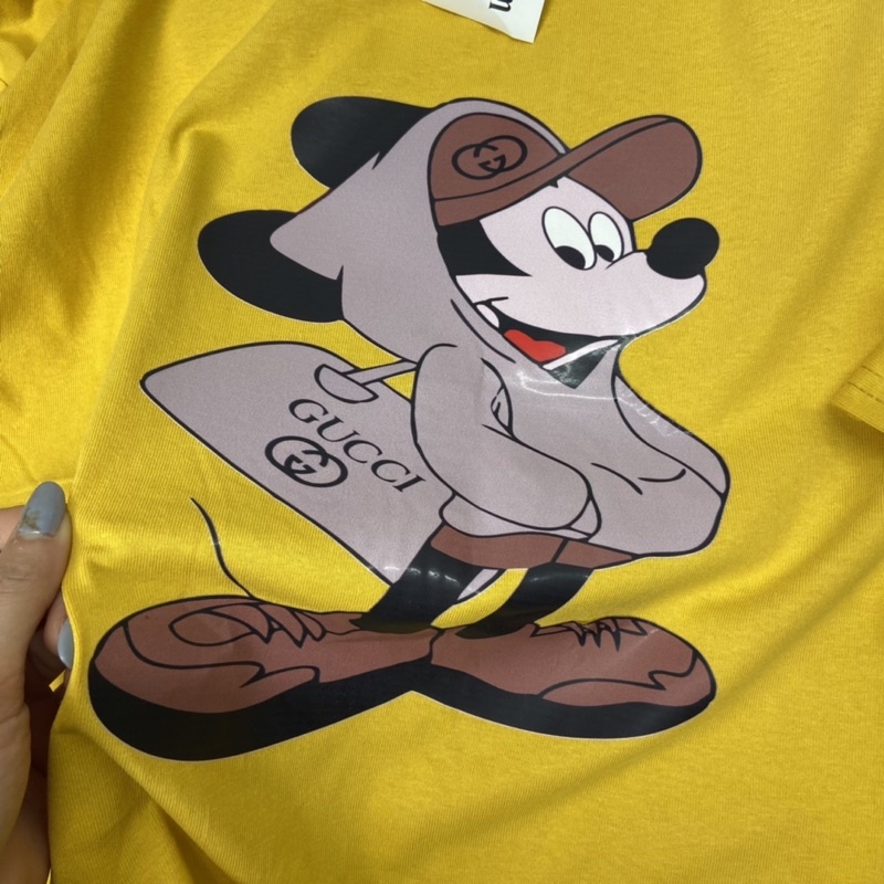 Áo phông mickey phom thụng tay lỡ Áo thun ngắn tay mùa hè dáng rộng form to