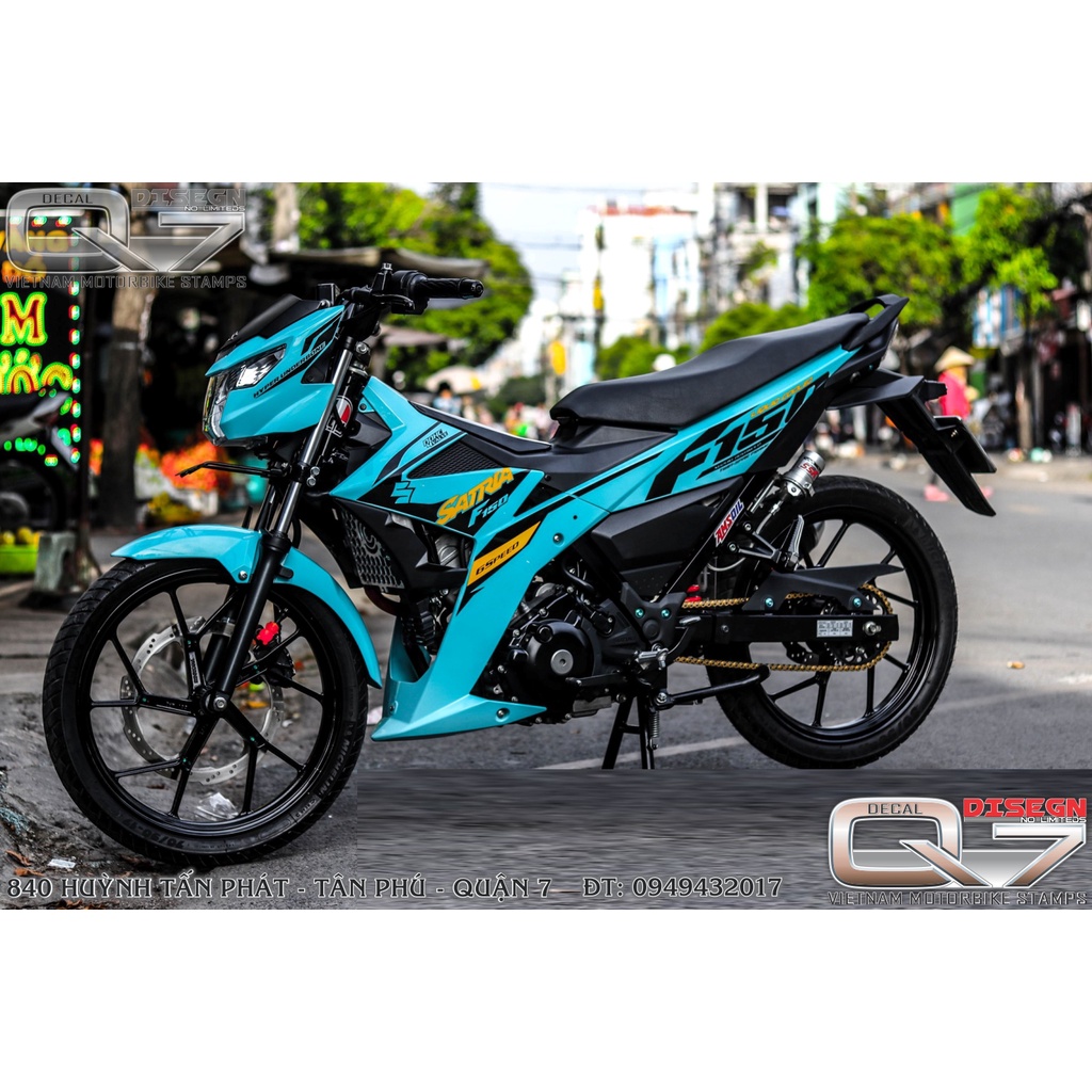 TEM RỜI RAIDER F150 XANH ĐEN