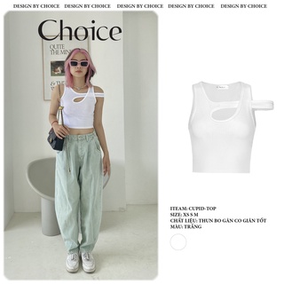 Áo croptop nữ hai dây bản to Choice chất thun bo gân co giãn Cupid Top