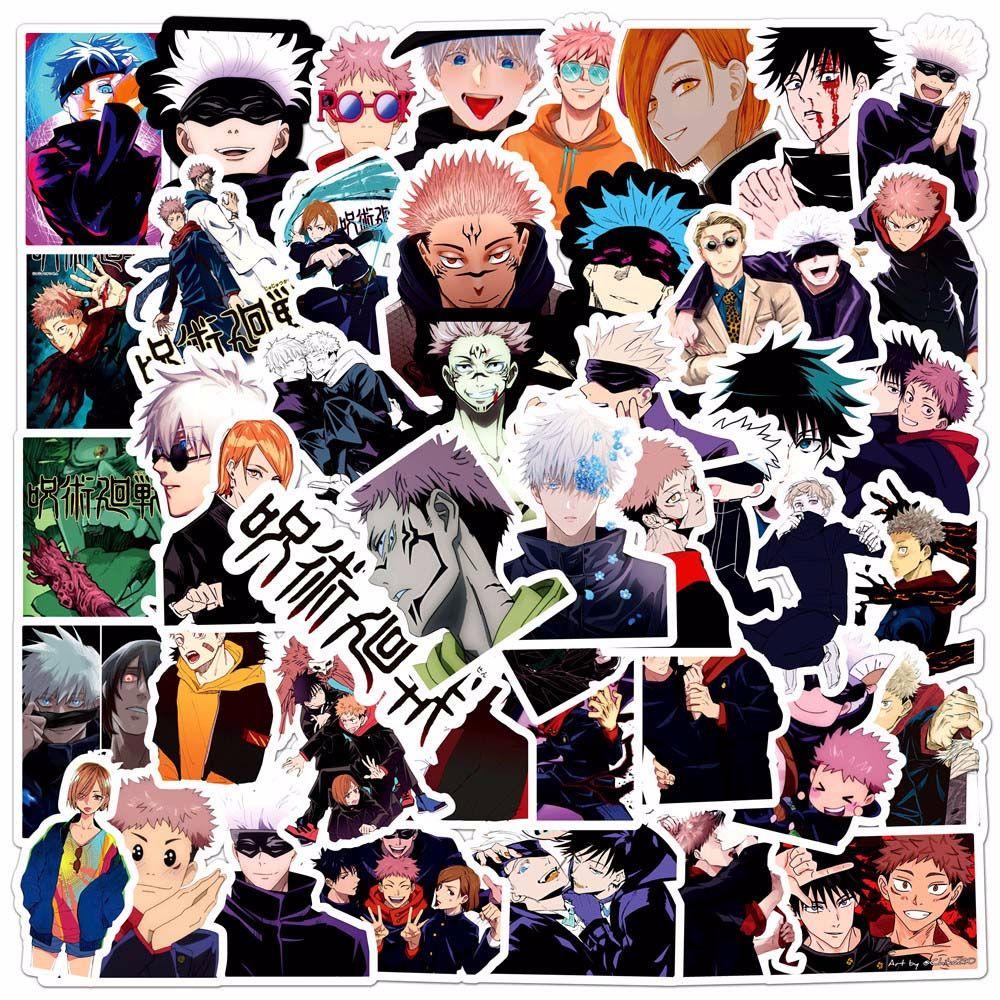 Bộ 50 Sticker Anime Gojo Satoru Kugisaki Nobara Dễ Thương