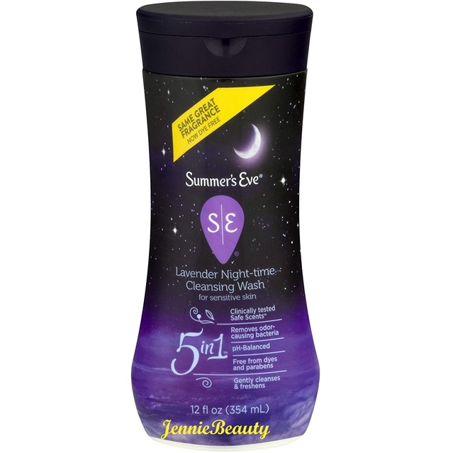 [Mẫu mới/ Hàng USA] Dung dịch vệ sinh phụ khoa Summer’s Eve Lavender Night Time Cleansing Wash (354ml)