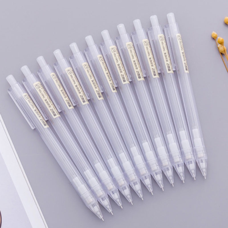 Bút chì bấm trong suốt ngòi 0.5 - 0.7mm
