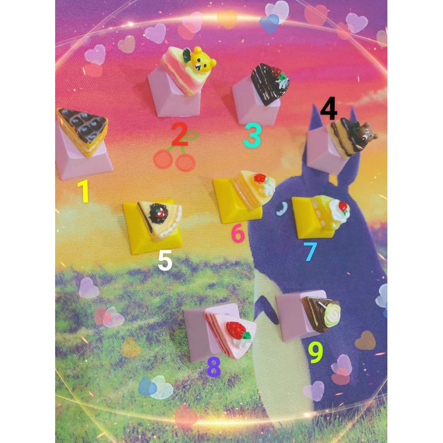 Keycap Kẹo M&M 🍫, Bánh kem tam giác 🍰