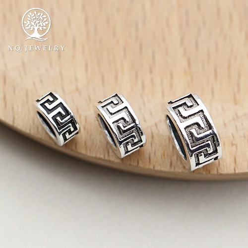 Charm bạc hạt great wall xỏ - NQ Jewelry