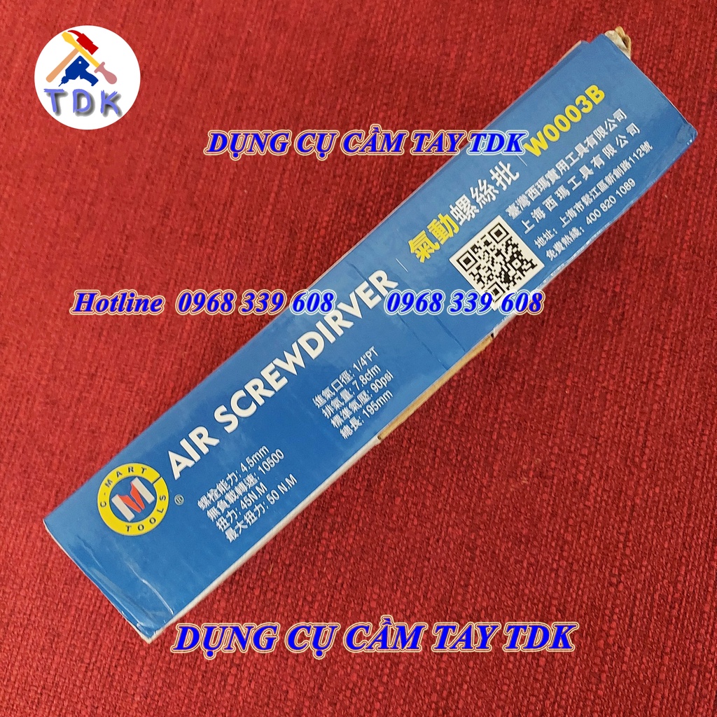 Súng bắn vít hơi khí nén chính hãng CMART W0003B tặng mũi bắt vít