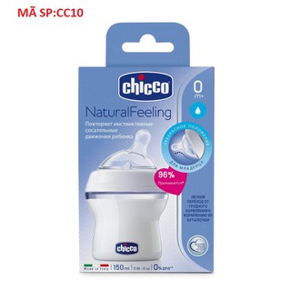 Bình sữa Chicco Natural Feeling núm nghiêng Pisa 0M+ 150ml
