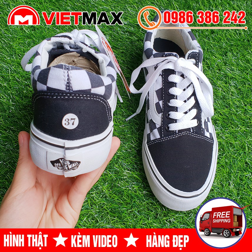 🔥 [HOT] Giày Thể Thao Old Skool Caro Đen Trắng Hàng Sale