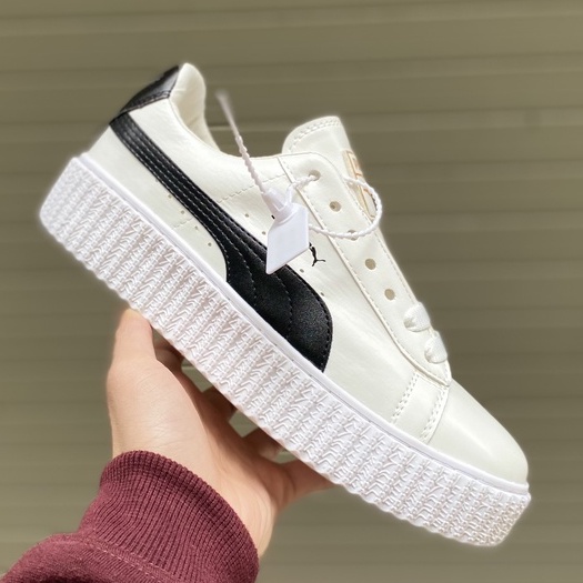 Puma trắng vạch đen chuẩn 11 [FULL BOX+BILL], da dày dặn, đế cao, bền, êm chân. lên chân cực đẹp | BigBuy360 - bigbuy360.vn