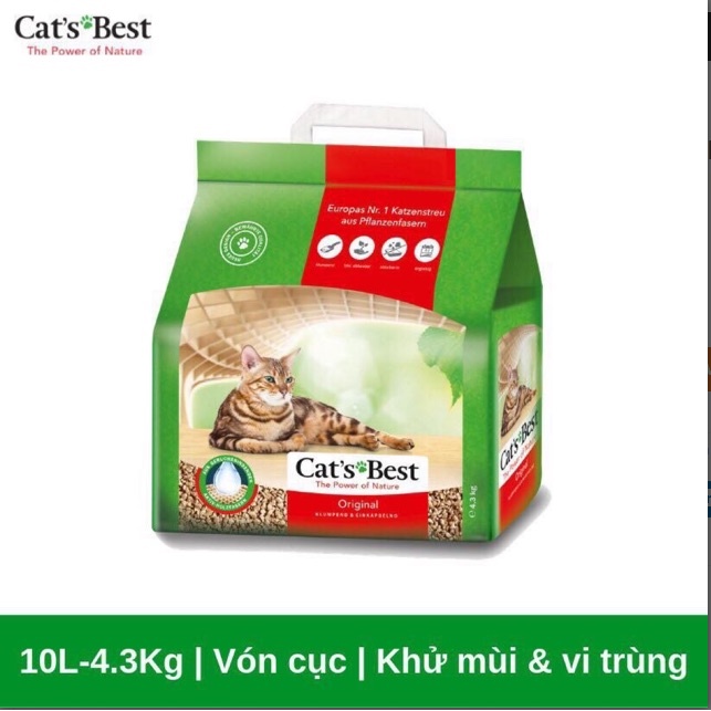 Cát vệ sinh hữu cơ Cat's Best - 10L (4.3kg)