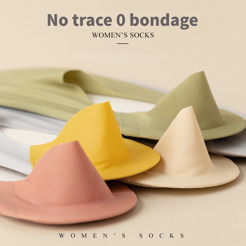Vớ Thuyền cotton Thấm Hút Mồ Hôi Thoáng Khí Màu Sắc Tương Phản Dành Cho Nữ