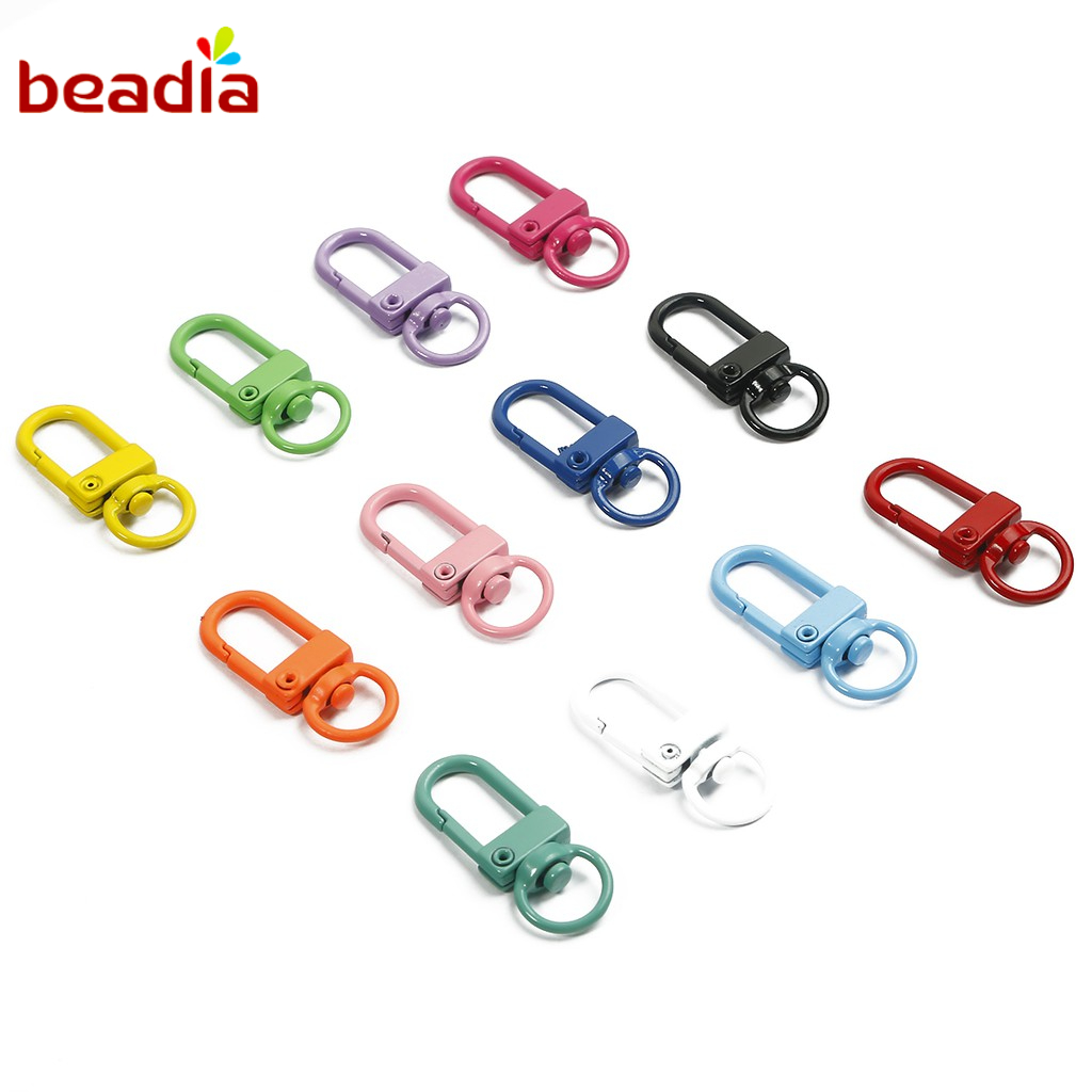 Móc cài Beadia bằng kim loại nhiều màu sắc làm đồ trang sức/ móc khóa thủ công DIY
