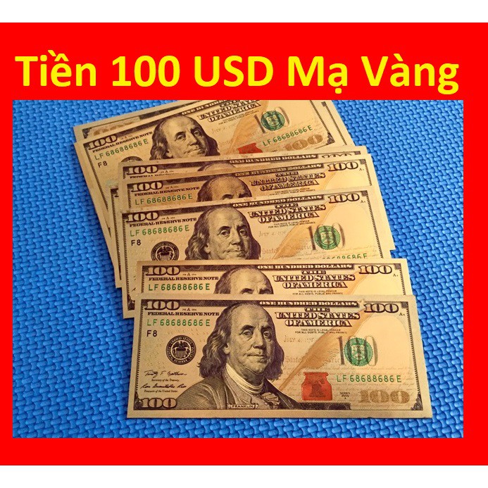 Tờ 100 USD mạ vàng plastic óng ánh sưu tầm