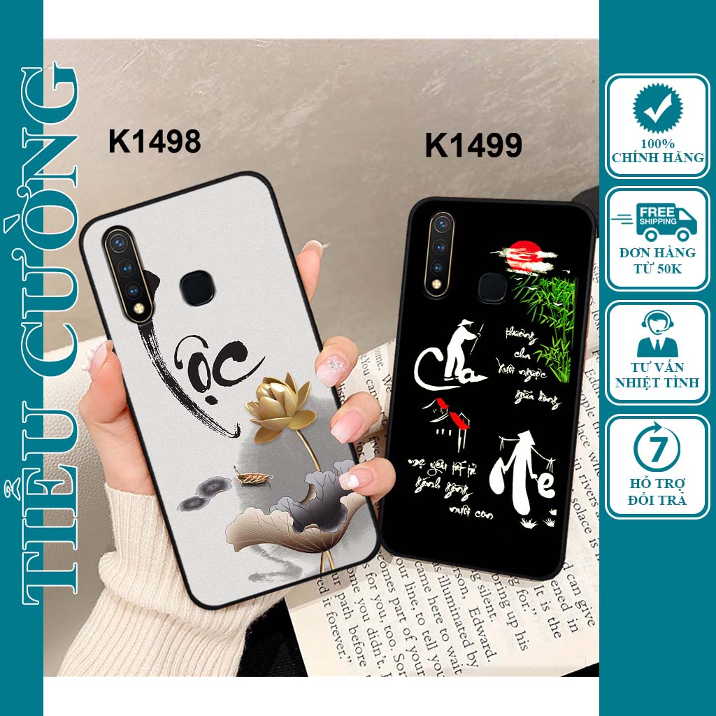 Ốp Vivo Y19 / U3 in hình thư pháp vợ chồng ,lộc, nhẫn rẻ bền đẹp