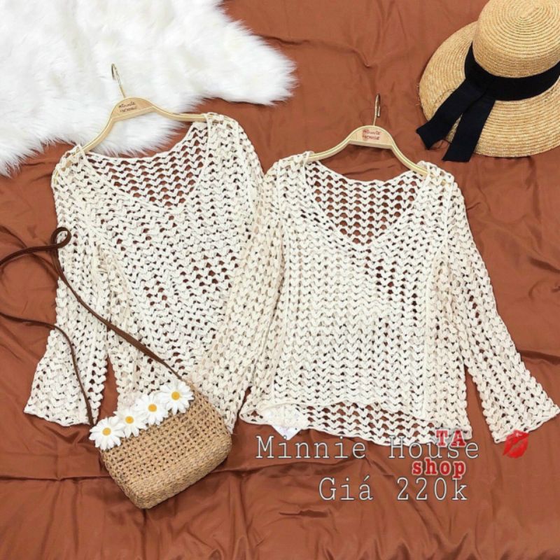 Áo ren móc trái tim hàng QC