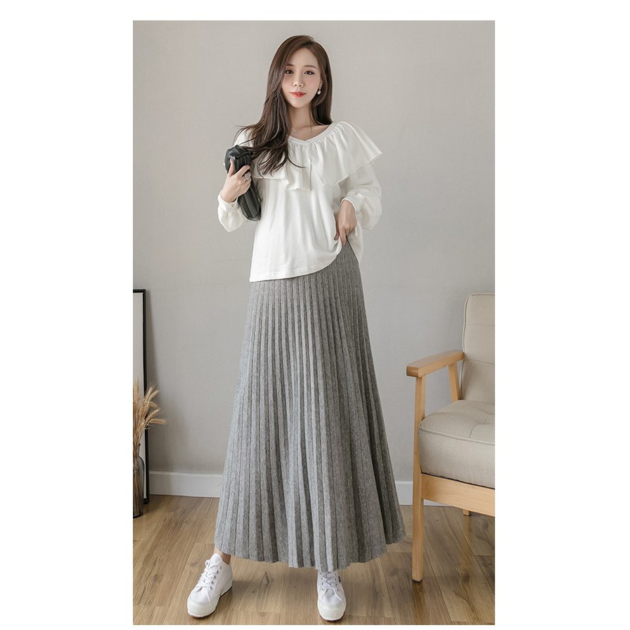 Chân Váy Bầu Len Xinh CVB54