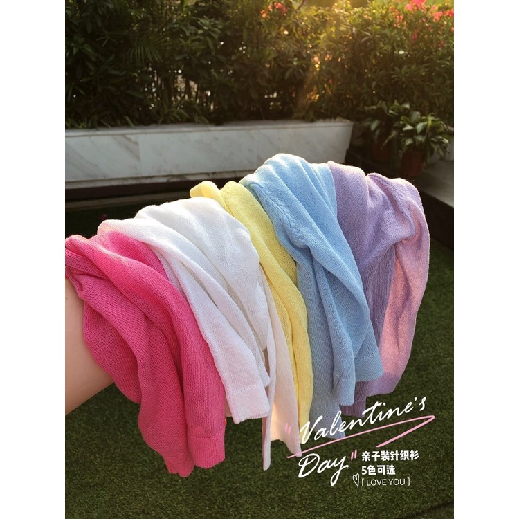 [Babycat] Áo Khoác Cardigan Dệt Kim Mỏng Chống Nắng Phong Cách Nhật Hàn Thời Trang Mùa Hè Cho Bé Gái Trung Niên