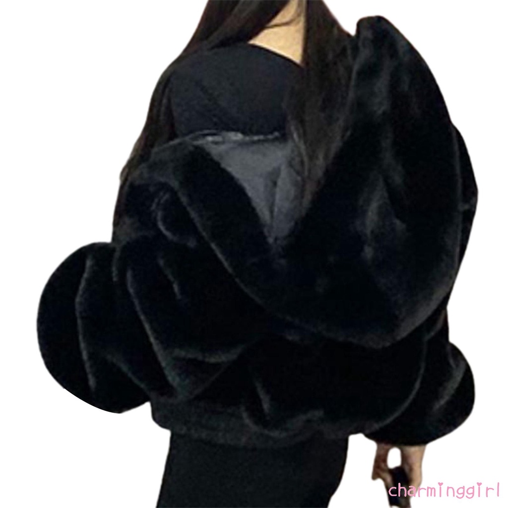 Áo khoác lông dài tay màu sắc thời trang cá tính dành cho nữ