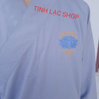Áo tràng thêu đi chùa