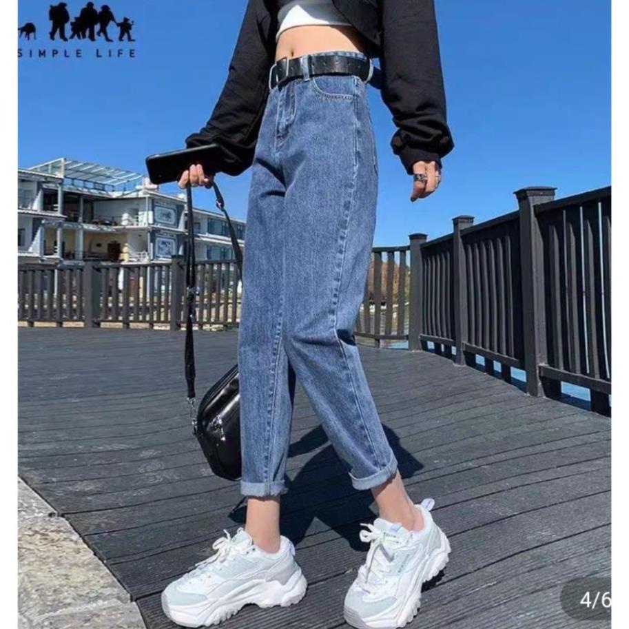 Quần jean bò baggy nữ cạp cao hàng Quảng Châu phong cách Hàn Quốc sành điệu style năm 2022 SKShop22 | BigBuy360 - bigbuy360.vn