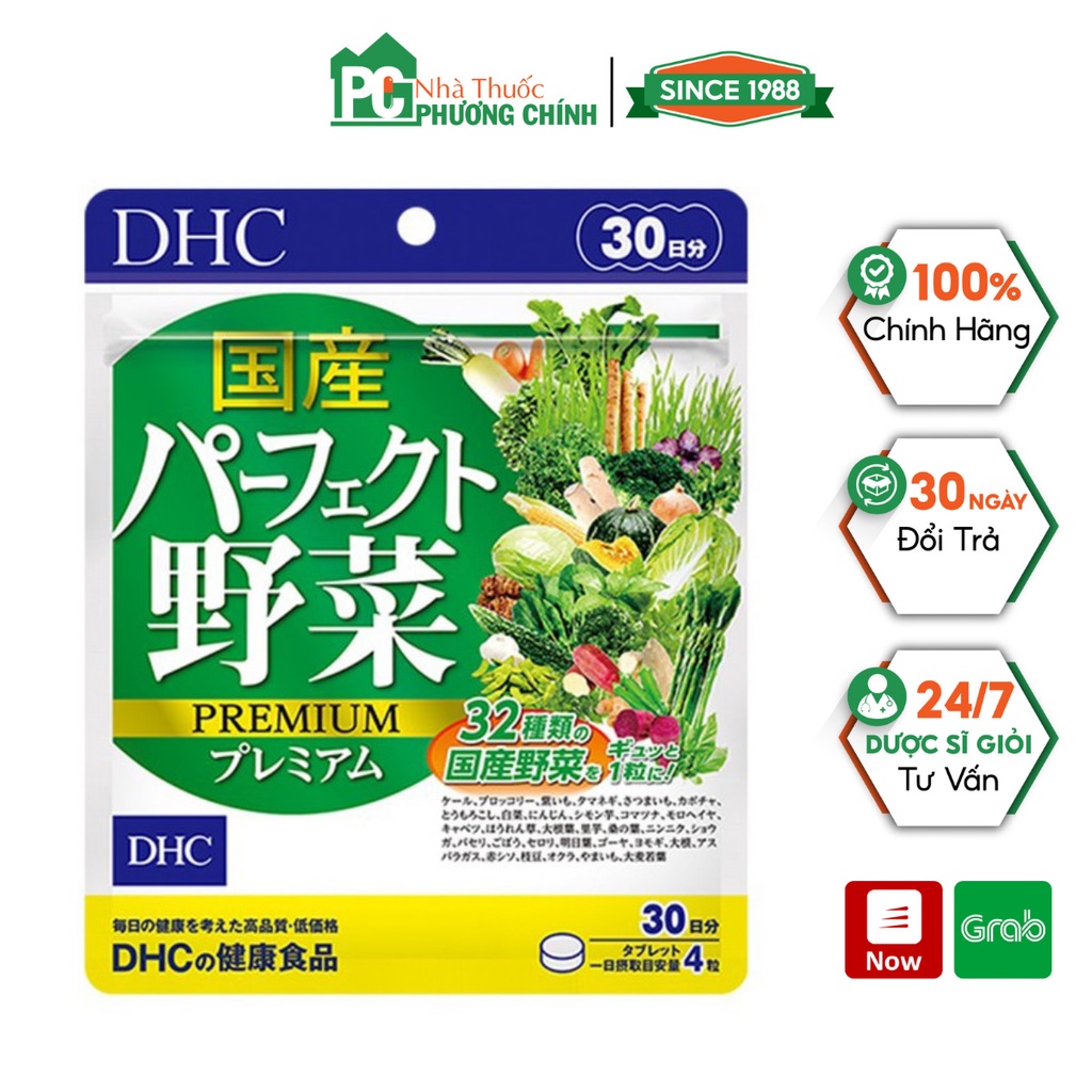 Viên Uống Rau Củ DHC Perfect Vegetable - Premium Giúp Tiêu Hoá Tốt, Nâng Cao Sức Khoẻ