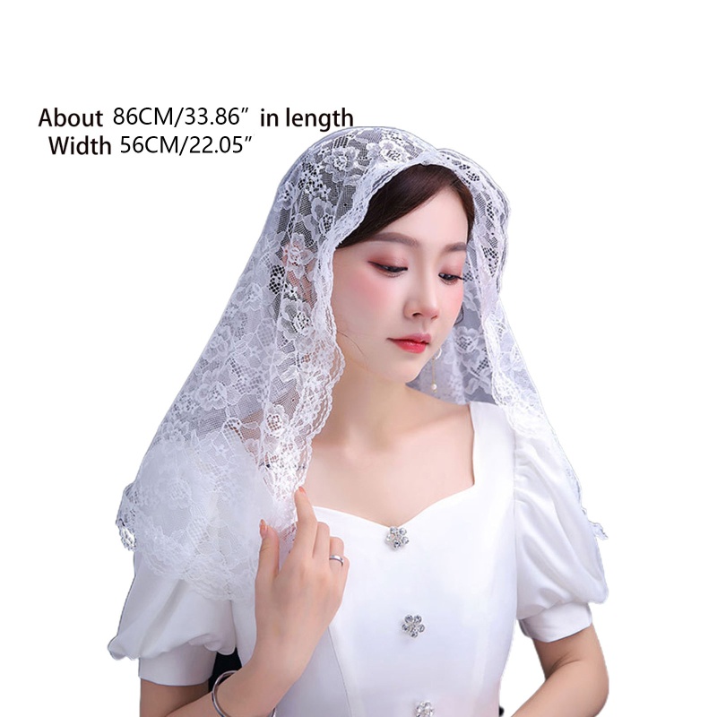 Xiangbao Khăn Trùm Đầu Cho Nhà Thờ Công Giáo Phối Ren