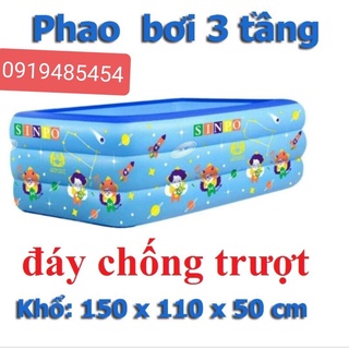 Bể bơi, Bể Bơi phao Trẻ Em 3 Tầng ⭐ Hồ Bơi Tắm Cho Bé1m5- HÀNG LOẠI 1