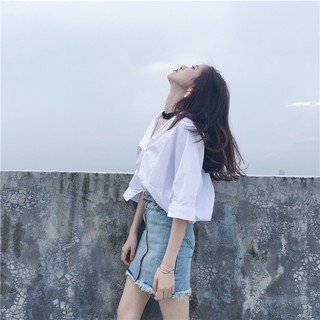 Sơ mi cổ V Ulzzang