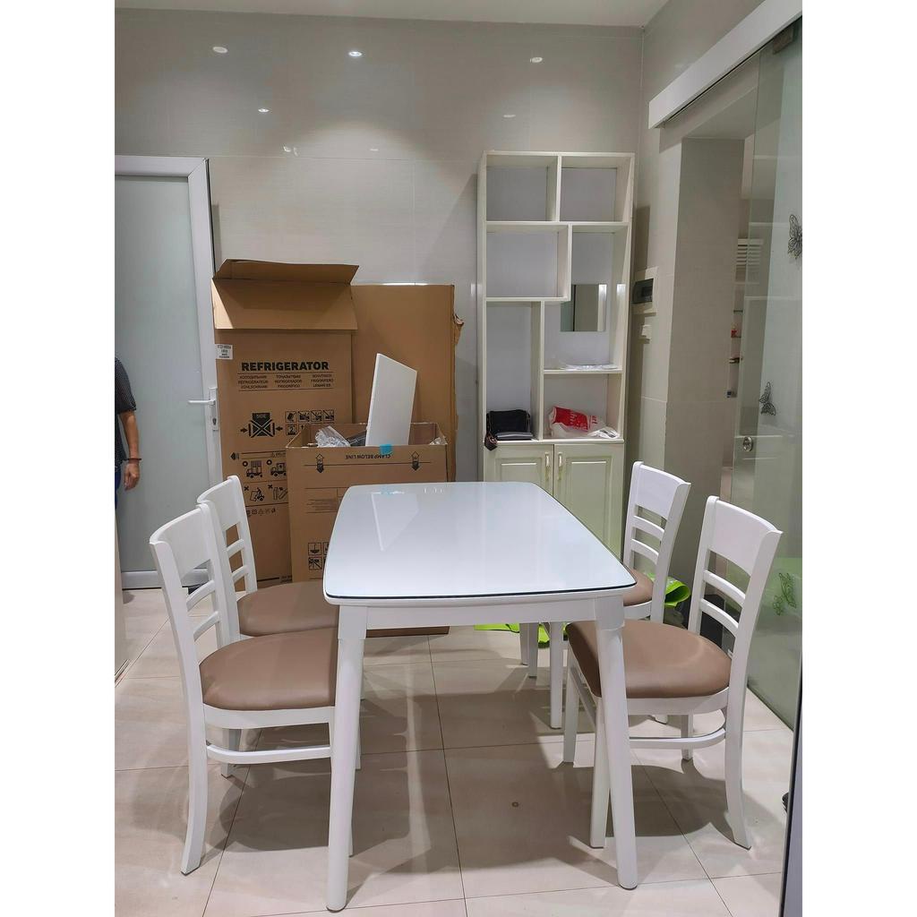 Bộ Bàn Mặt Giả Đá 1m2 + 4 Ghế Cabin -FREE SHIP HÀ NỘI  Bộ bàn ăn Cao Cấp