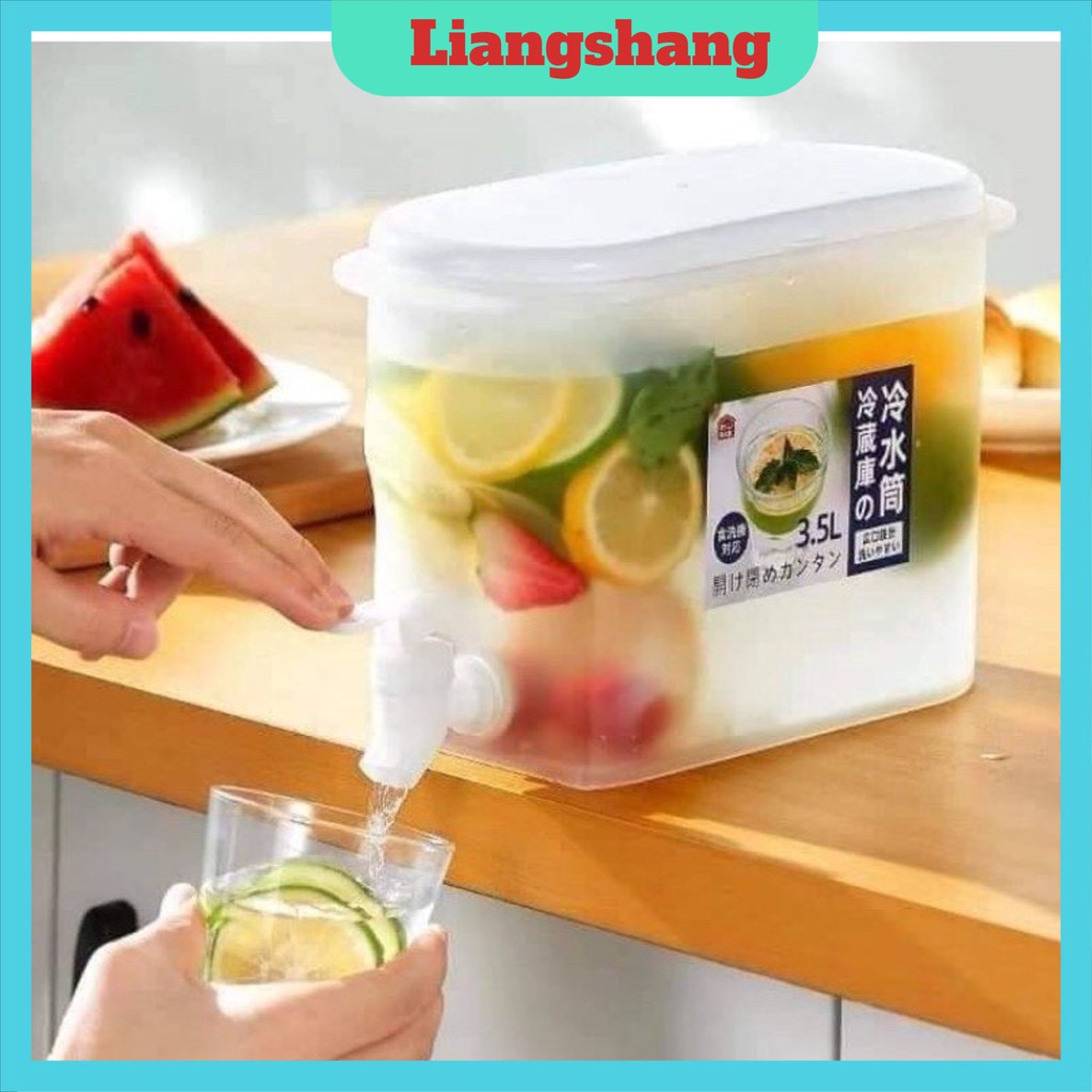 Bình nước 3.5l có vòi❤️FREESHIP❤️bình nước có vòi để tủ lạnh tiện dụng cao cấp