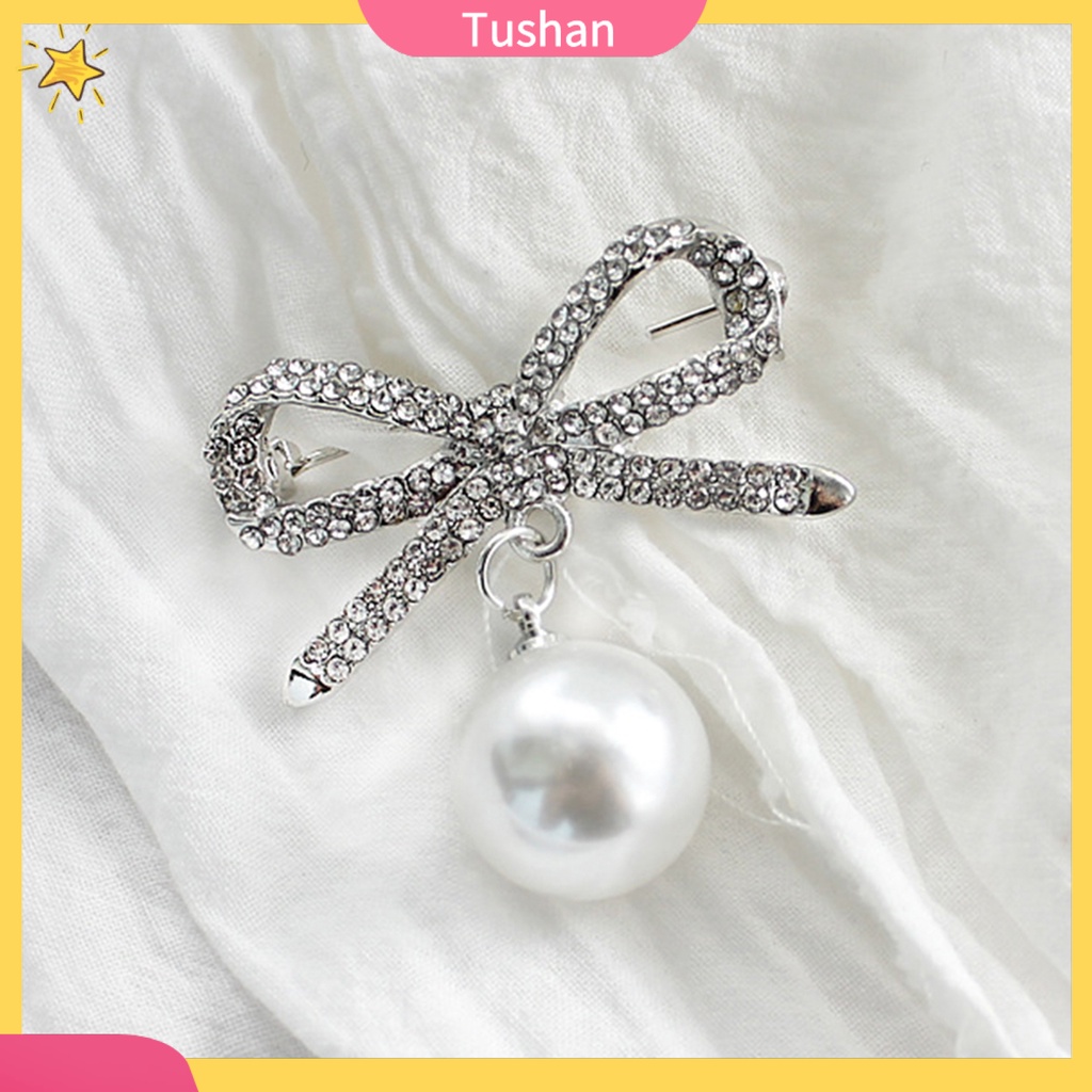 Trâm Cài Áo Hình Nơ Có Đính Đá Cho Nữ