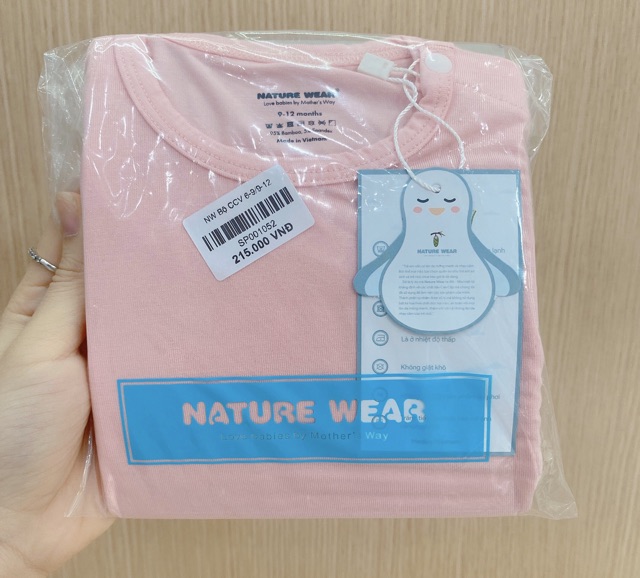 Nature Wear - Bộ cộc cài thẳng vải Bamboo (sợi tre)