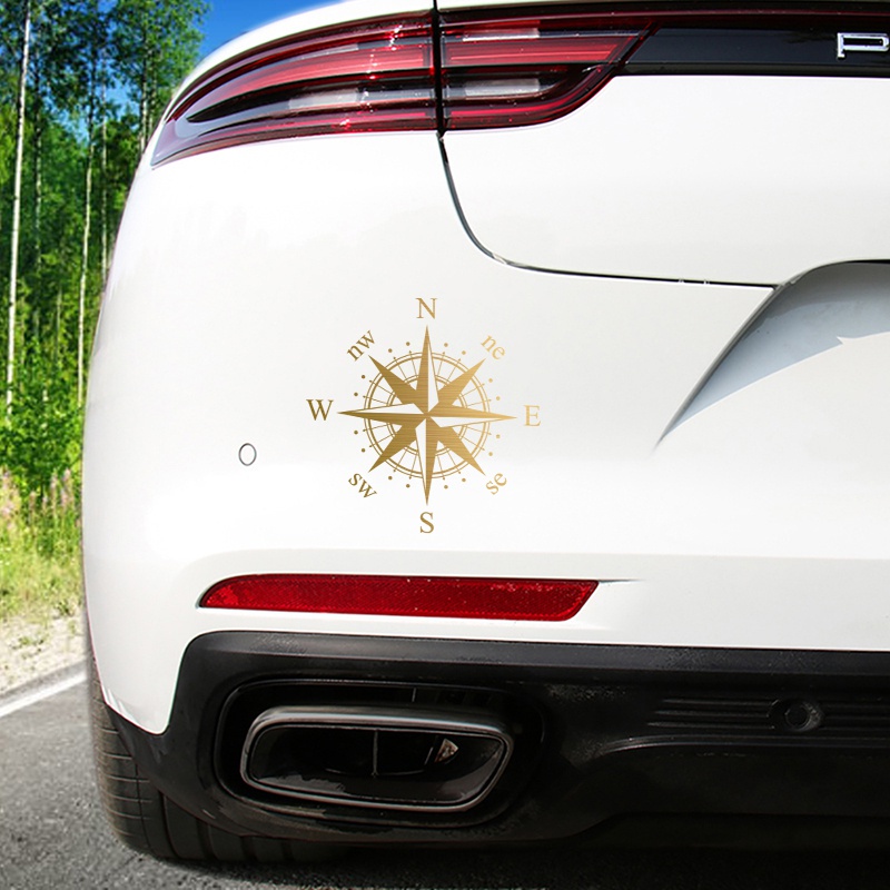Miếng Dán Vinyl Hình La Bàn Chống Thấm Nước Trang Trí Xe Hơi/Laptop/Xe Mô Tô