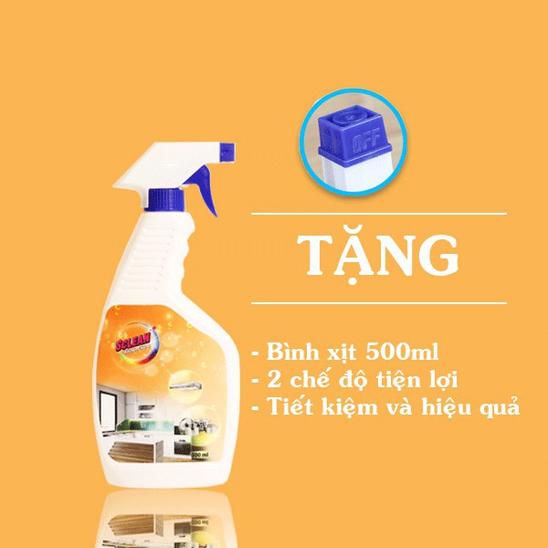 Tẩy Dầu Mỡ Sclean Kitchen 500ML✅ LOẠI MẠNH CHO DẦU MỠ KÉT CHÁY LÂU NĂM ➤ Ứng dụng cho bếp, hút mùi, xoong nồi, lò nướng