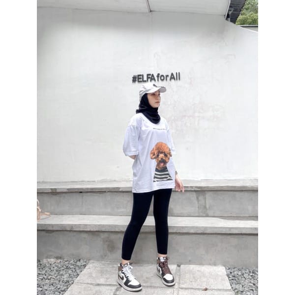 Vexios - ZEC Áo Thun Oversize Họa Tiết Cún Con Thời Trang Nam Nữ (LD 106, P 65) / Áo Thun Nam / Áo Thun Nam / Cao Cấp