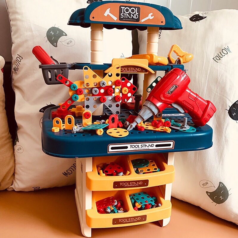 Bộ lắp ghép kĩ sư cỡ lớn 246 chi tiết kèm khoan pin và sách hướng dẫn