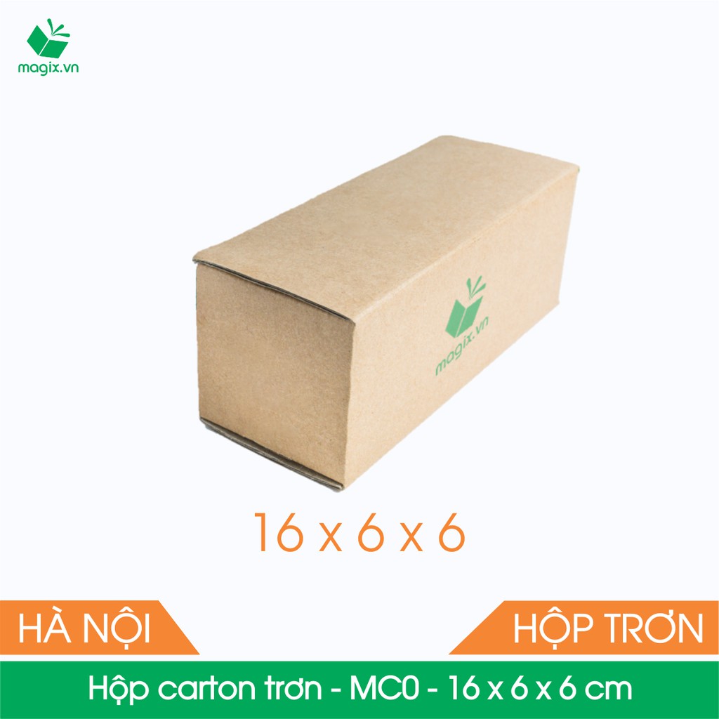 MC0 - 16x6x6 cm - 25 Thùng hộp carton trơn đóng hàng